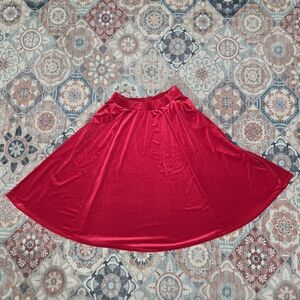 Torrid Velvet Circle Skirt Bold Cherry Red 2X